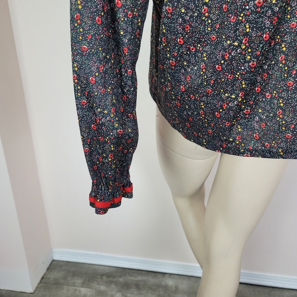 Vintage stranger things vibes floral blouse - Picture 4 of 12